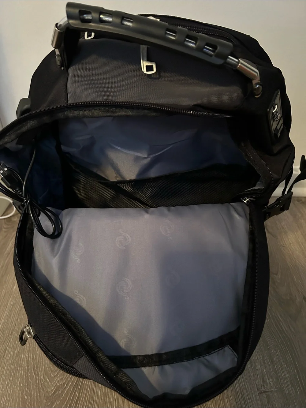Black and Gray Travel Backpack - Unbranded Men's Laptop Bag